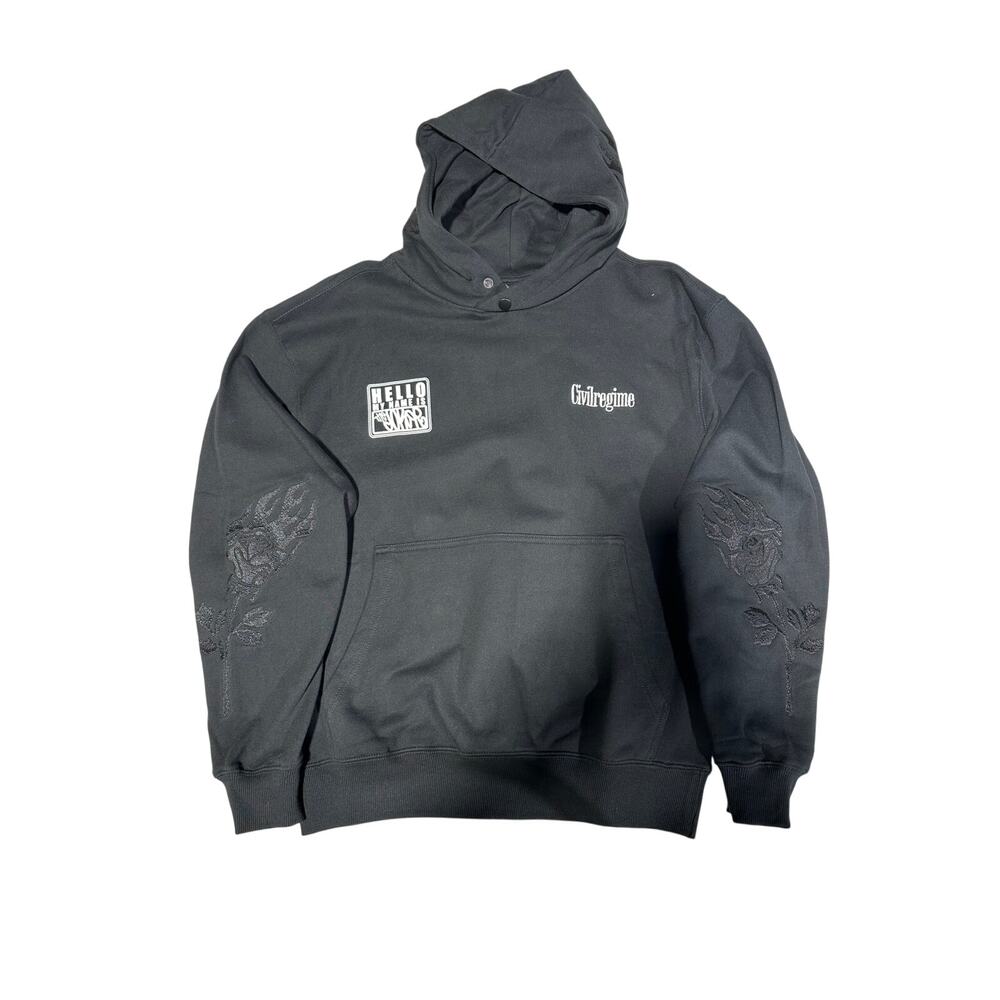 CIVIL REGIME Joker Graphic Hoodie Large Black Purple Green Pullover